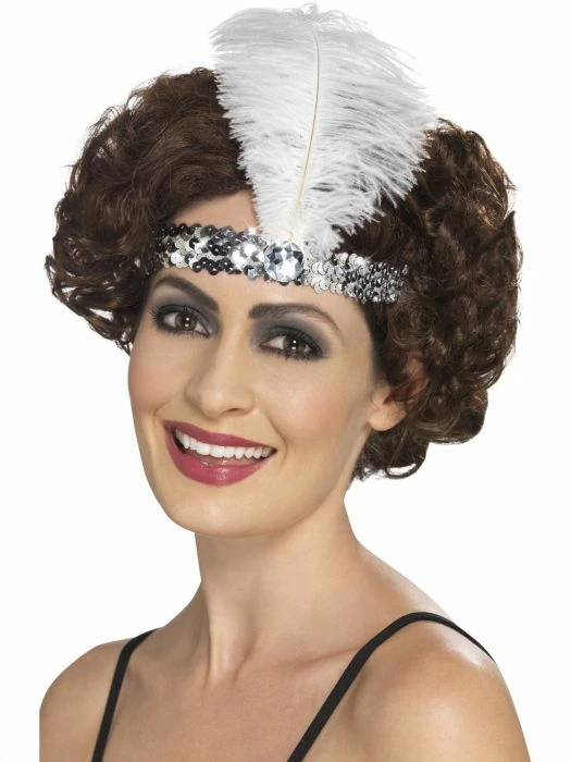 Smiffys 1920's & 30's Flapper Headband, Silver 1 Smiffys 1920's & 30's Flapper Headband, Silver