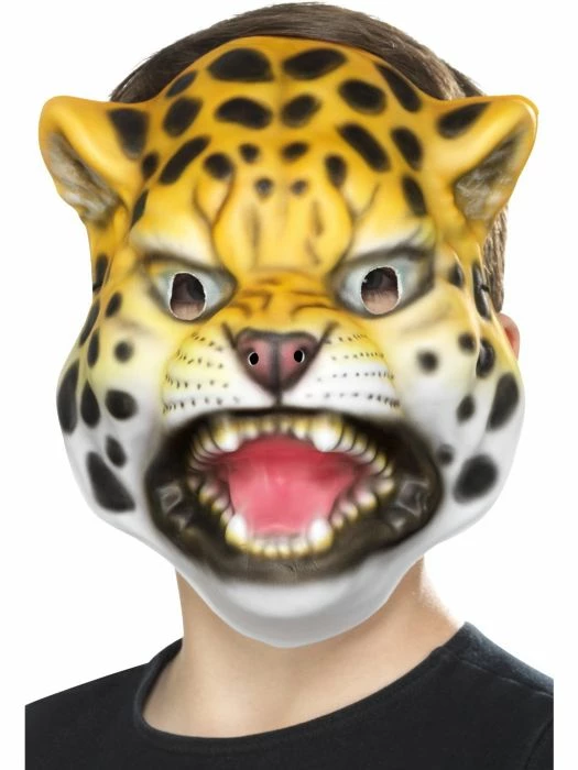 Smiffys Animal Masks, Plastic Leopard Mask, Kids 1 Smiffys Animal Masks, Plastic Leopard Mask, Kids
