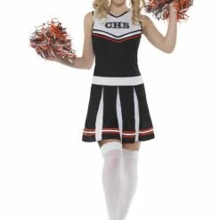 Smiffys Cheerleader, Black Female Costumes