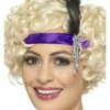 Smiffys Charleston Headband, Purple 1920's & 30's