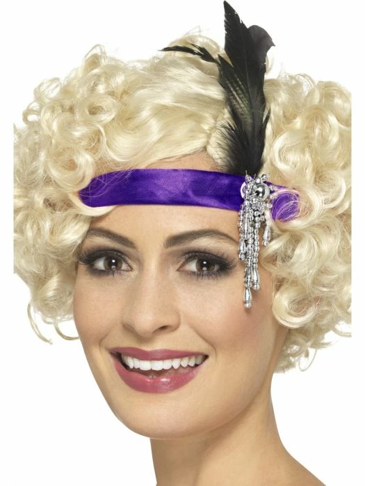 Smiffys Charleston Headband, Purple 1920's & 30's 1 Smiffys Charleston Headband, Purple 1920's & 30's