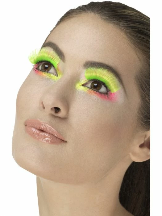 Smiffys 1980's & 90's Eyelashes, Neon Green 80's 1 Smiffys 1980's & 90's Eyelashes, Neon Green 80's