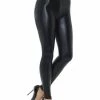 Smiffys 80's Metallic Leggings, Black 1980's & 90's