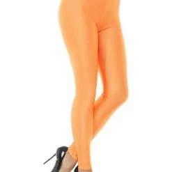 Smiffys 80's Spandex Leggings Neon Orange