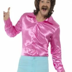 Smiffys 60's Shirt Pink Male Costumes