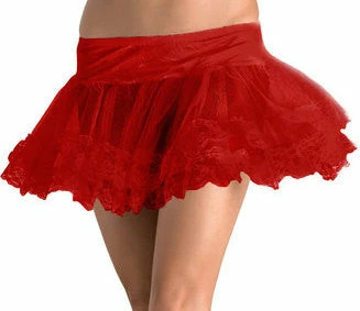 Leg Avenue Lace Trimmed Petticoat Red 1 Leg Avenue Lace Trimmed Petticoat Red