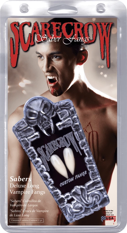 Wicked Halloween Accessories Scarecrow, Sabre Fangs 1 Wicked Halloween Accessories Scarecrow, Sabre Fangs