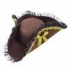 Bristol Pirate Tricorn Hat, Brown Medieval