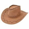 Bristol Cowboy Hat, Leather, Brown