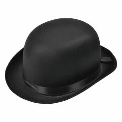 Bristol Bowler, Black Satin Bowler Hat