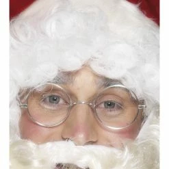 Smiffys Glasses Santa, Wire Framed Specs