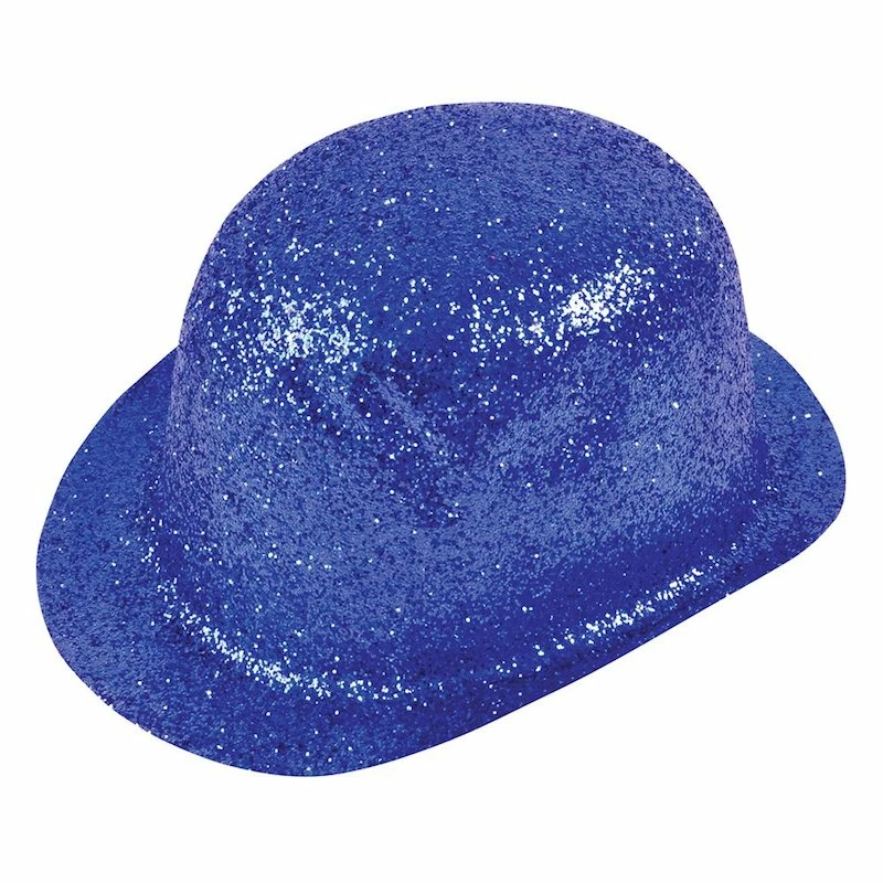 Bristol Bowler, Glitter Blue Bowler Hat 1 Bristol Bowler, Glitter Blue Bowler Hat