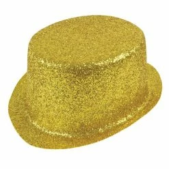 Bristol Glitter Top Hat, Gold