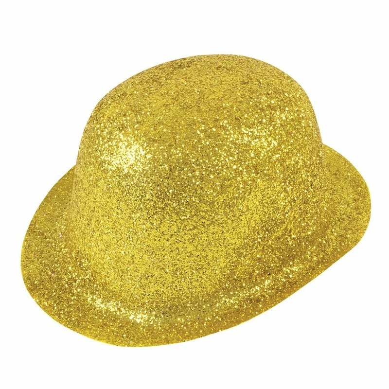 Bristol Bowler, Glitter Gold Bowler Hat 1 Bristol Bowler, Glitter Gold Bowler Hat