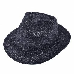 Bristol Glitter Trilby, Black 1920's & 30's