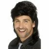 Smiffys 80's, Mullet Wig, Black Mens