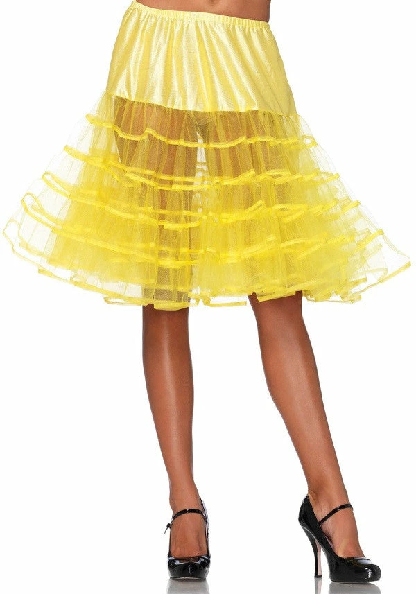 Leg Avenue Petticoats & TuTu's Knee Length Petticoat, Yellow 1 Leg Avenue Petticoats & TuTu's Knee Length Petticoat, Yellow