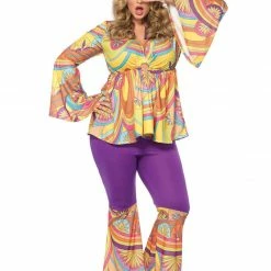 Leg Avenue Purple Haze Hippie, Full Figure Female Costumes