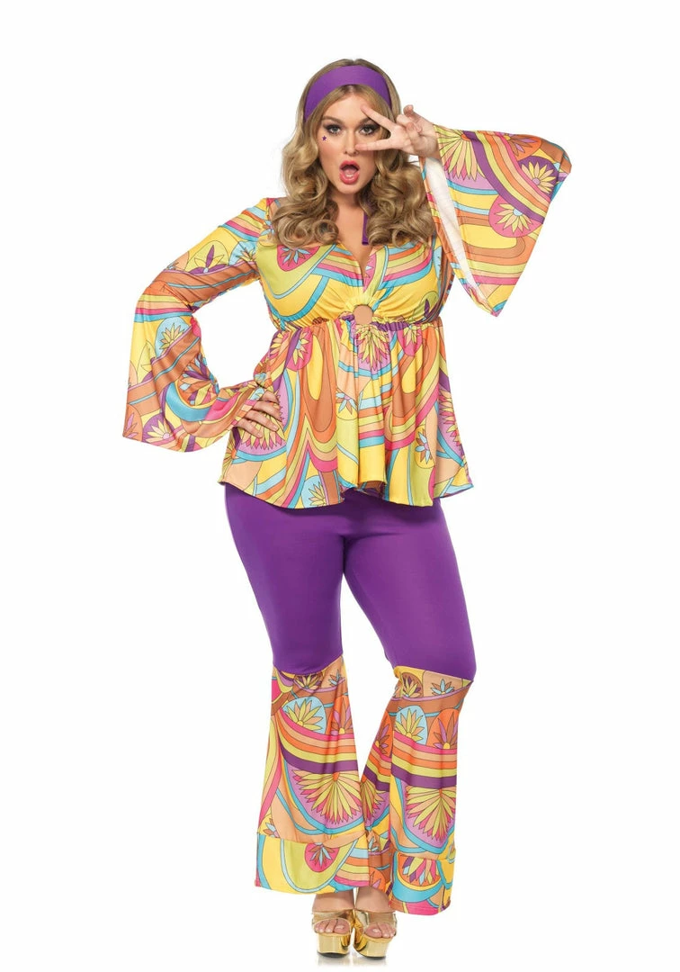 Leg Avenue Purple Haze Hippie, Full Figure Female Costumes 1 Leg Avenue Purple Haze Hippie, Full Figure Female Costumes