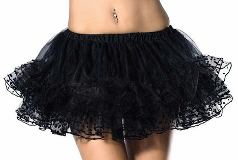 Leg Avenue Lace Trimmed Petticoat Black Tu Tu's 1 Leg Avenue Lace Trimmed Petticoat Black Tu Tu's