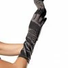 Leg Avenue Satin Elbow Length Gloves, Black