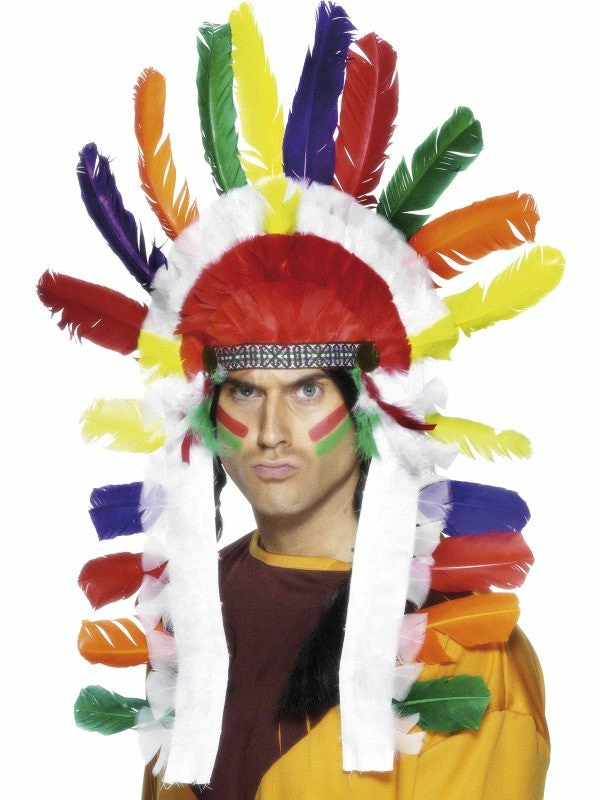 Smiffys Indian Headdress, Long Wild West 1 Smiffys Indian Headdress, Long Wild West
