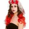 Wicked Halloween Accessories Veil, Blood N Roses