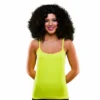 Wicked 80's Vest Top, Neon Yellow 1980's & 90's