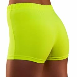 Wicked 1980's & 90's 80's Hot Pants, Neon Yellow
