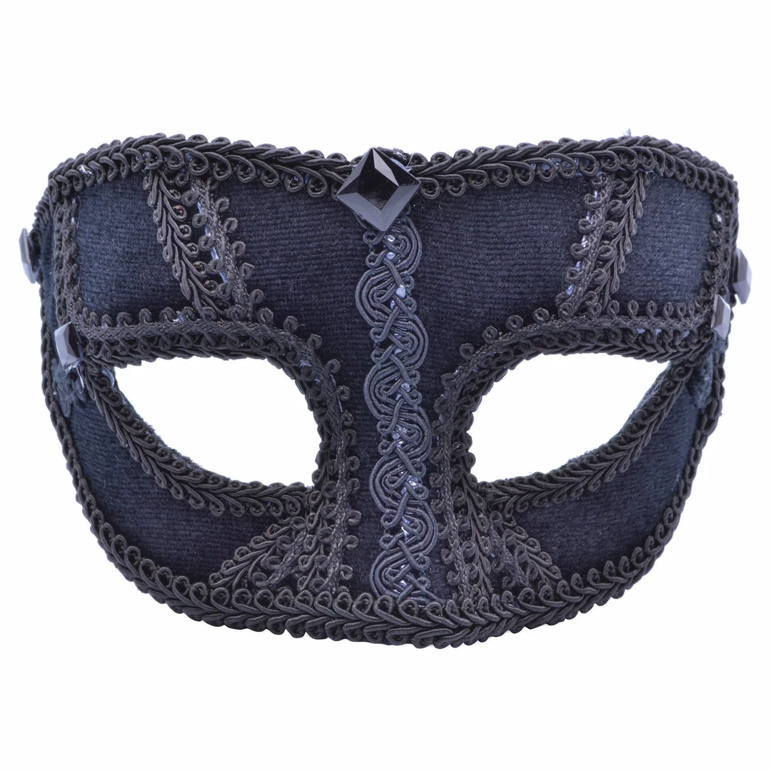 Bristol Black Velvet Eyemask Masquerade 1 Bristol Black Velvet Eyemask Masquerade