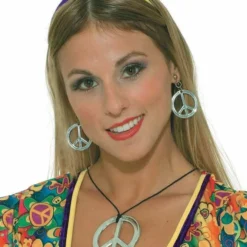 Bristol Peace Sign Necklace/Earrings 1960's & 70's