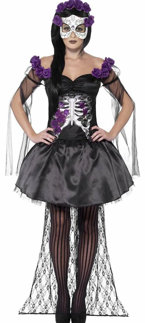 Smiffys Female Costumes Day Of The Dead Señorita 1 Smiffys Female Costumes Day Of The Dead Señorita