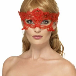 Smiffys Filigree, Lace Heart Mask