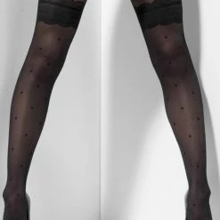 Smiffys Halloween Hosiery Sheer Tights, Polka Dot