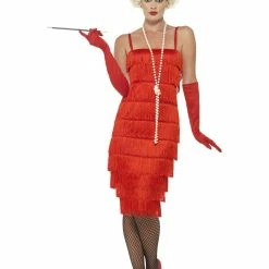 Smiffys Flapper, Red Female Costumes