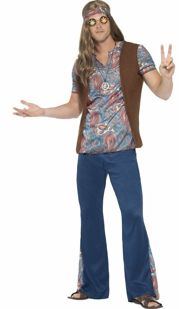 Smiffys Male Costumes Hippie Costume (Orion) 1 Smiffys Male Costumes Hippie Costume (Orion)