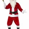 Smiffys Santa, Deluxe Plush Male Costumes