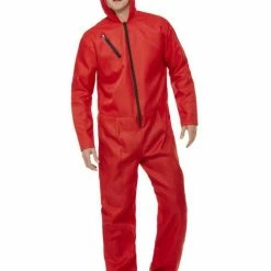 Smiffys Bank Robber Jumpsuit Male Costumes