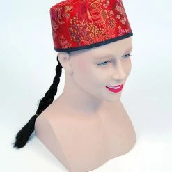Bristol Mandarin Hat With Plaits Chinese