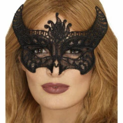 Smiffys Filigree, Lace Devil Mask