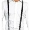 Smiffys Clown & Circus Sequin Braces, Black