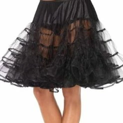Leg Avenue Tu Tu's Knee Length Petticoat, Black