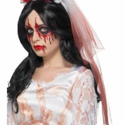 Smiffys Halloween Accessories Veil, Blood Drip