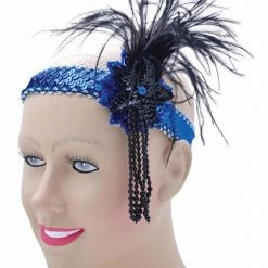 Bristol 1920's & 30's Flapper Headband, Blue