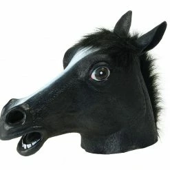 Vendor-unknown Animal Masks Full Overhead Horse, Black Beauty Mask