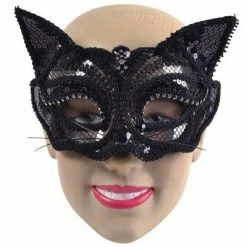 Bristol Masquerade Black Sequin Cat