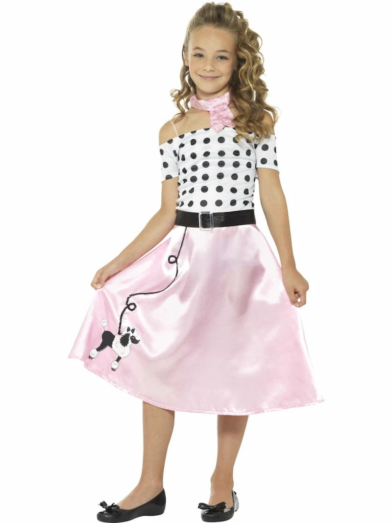 Smiffys 50's Poodle Girl Costume Girls 1 Smiffys 50's Poodle Girl Costume Girls