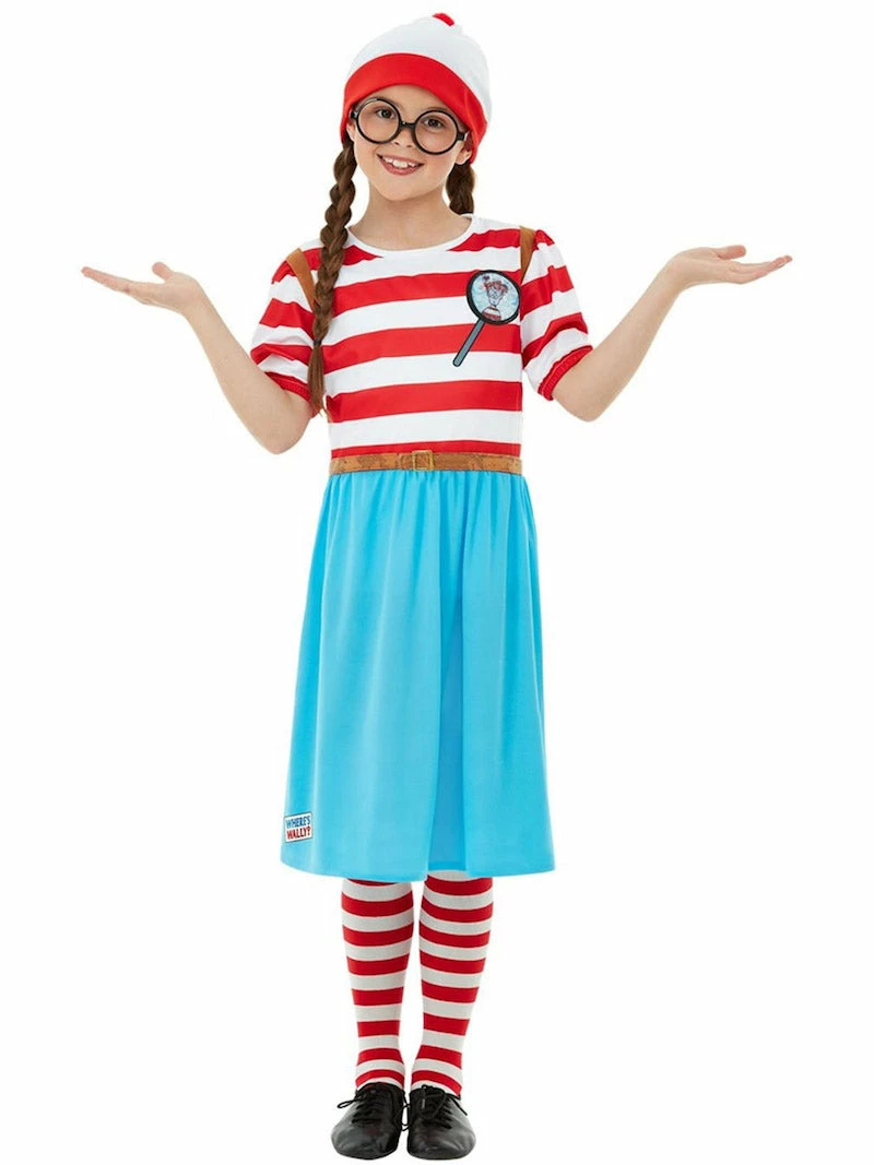 Smiffys Where's Wally? Wenda, Deluxe Kids Costumes All 1 Smiffys Where's Wally? Wenda, Deluxe Kids Costumes All