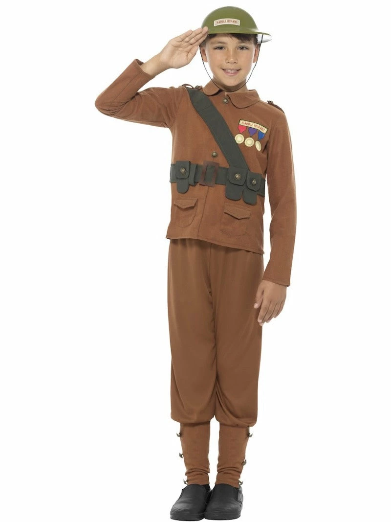 Smiffys WW1, Horrible Histories Soldier Kids Costumes All 1 Smiffys WW1, Horrible Histories Soldier Kids Costumes All