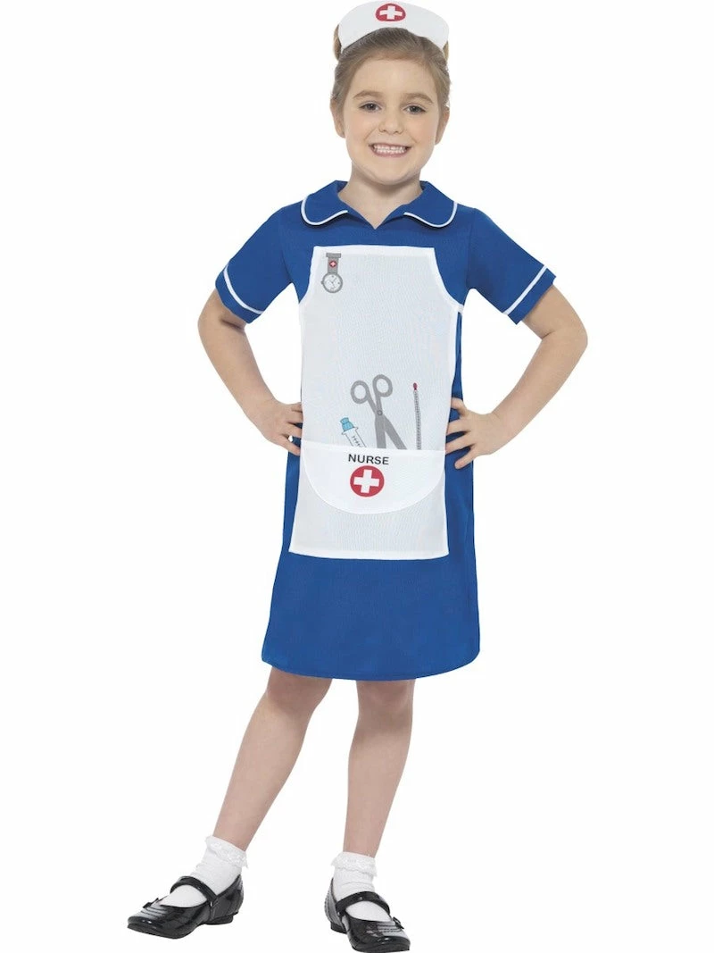 Smiffys Nurse Costume Girls 1 Smiffys Nurse Costume Girls